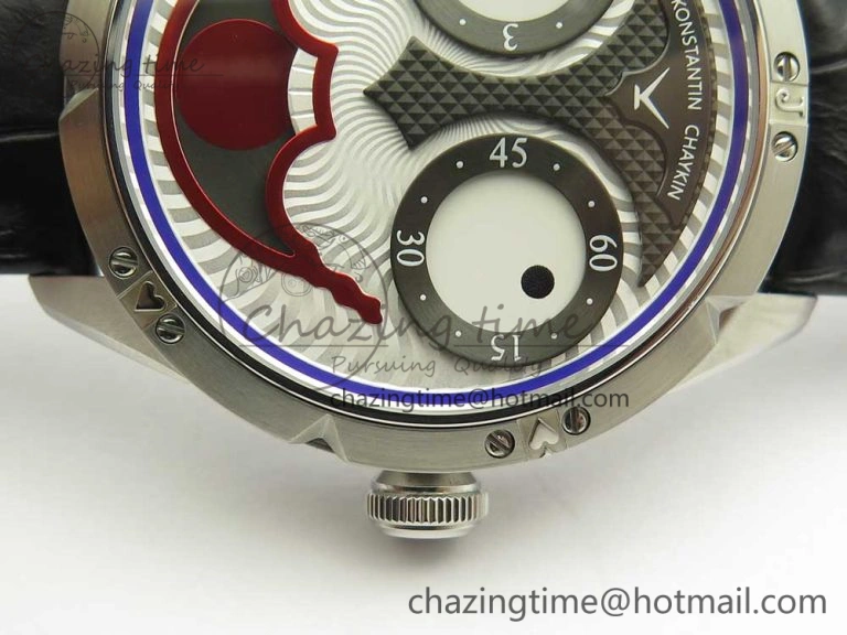 Konstantin Chaykin Joker SS Joker Dial Blue Inner Bezel on Black Leather Strap NH35A