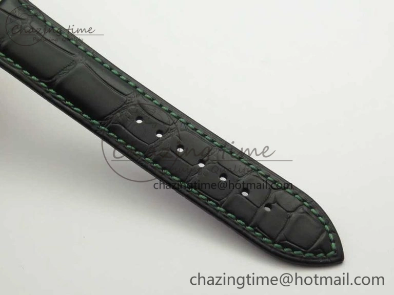 Konstantin Chaykin Joker SS Joker Dial Green Inner Bezel on Black Leather Strap NH35A
