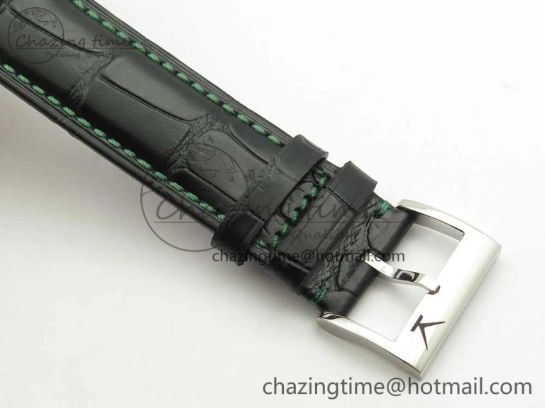 Konstantin Chaykin Joker SS Joker Dial Green Inner Bezel on Black Leather Strap NH35A