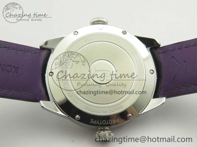 Konstantin Chaykin Joker SS Joker Dial Green Inner Bezel on Black Leather Strap NH35A