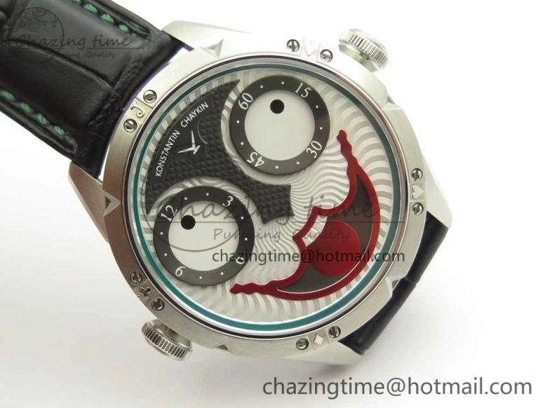 Konstantin Chaykin Joker SS Joker Dial Green Inner Bezel on Black Leather Strap NH35A