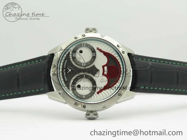 Konstantin Chaykin Joker SS Joker Dial Green Inner Bezel on Black Leather Strap NH35A