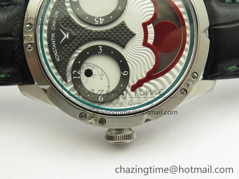 Konstantin Chaykin Joker SS Joker Dial Green Inner Bezel on Black Leather Strap NH35A