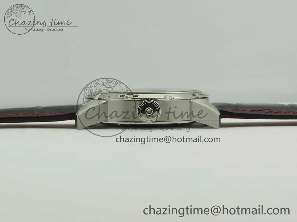 Konstantin Chaykin Joker SS Joker Dial Red Inner Bezel on Black Leather Strap NH35A