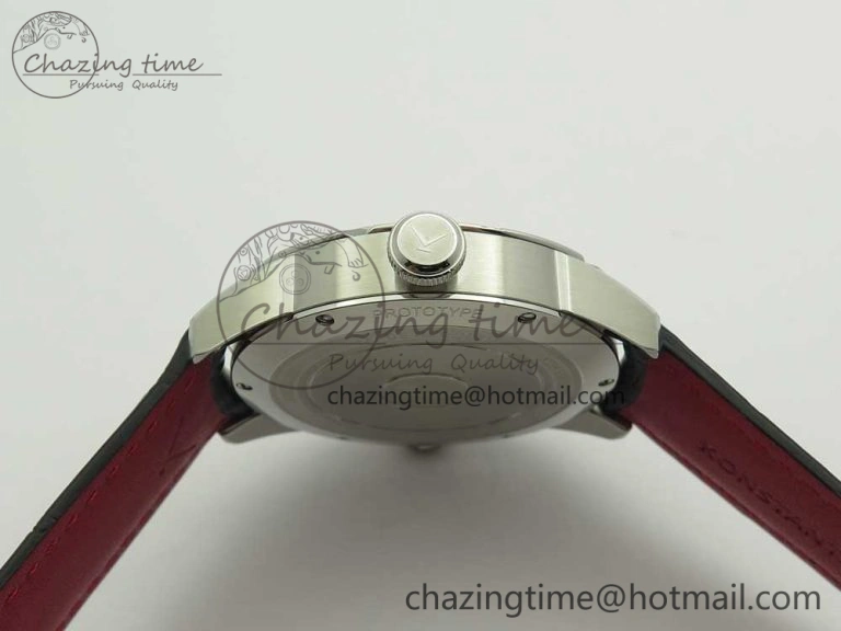 Konstantin Chaykin Joker SS Joker Dial Red Inner Bezel on Black Leather Strap NH35A