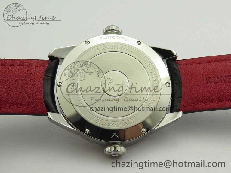 Konstantin Chaykin Joker SS Joker Dial Red Inner Bezel on Black Leather Strap NH35A