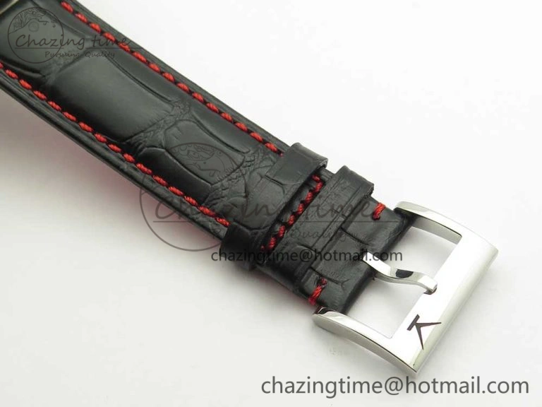 Konstantin Chaykin Joker SS Joker Dial Red Inner Bezel on Black Leather Strap NH35A