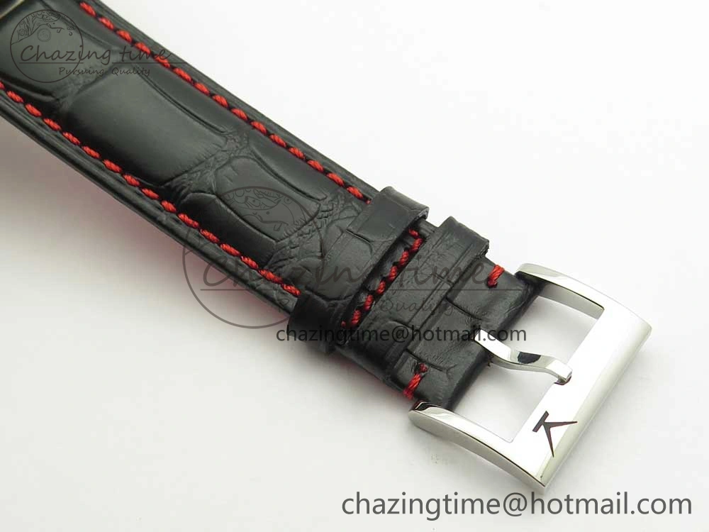 Konstantin Chaykin Joker SS Joker Dial Red Inner Bezel on Black Leather Strap NH35A