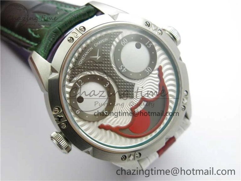 Konstantin Chaykin Joker SS TWF Best Edition Joker Dial Green Inner Bezel on Leather Strap NH35A V3