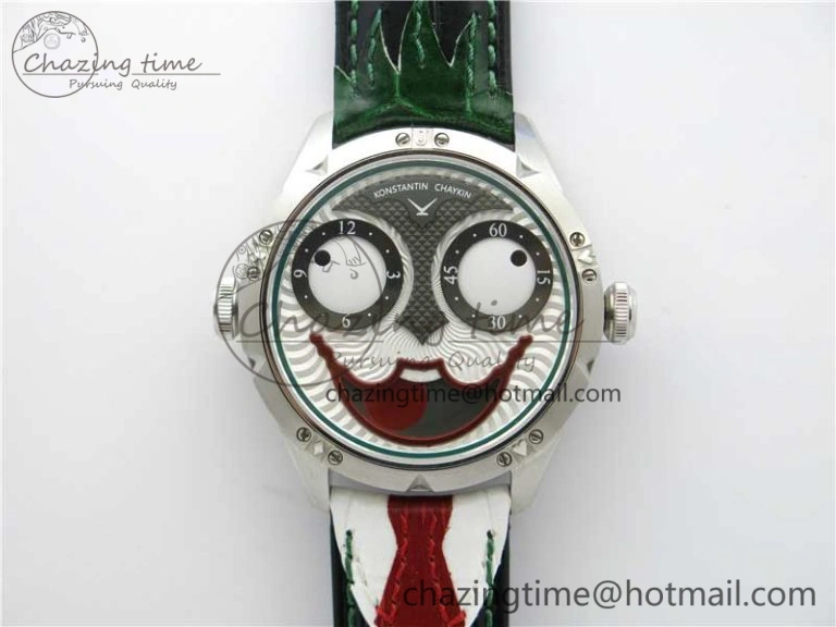 Konstantin Chaykin Joker SS TWF Best Edition Joker Dial Green Inner Bezel on Leather Strap NH35A V3