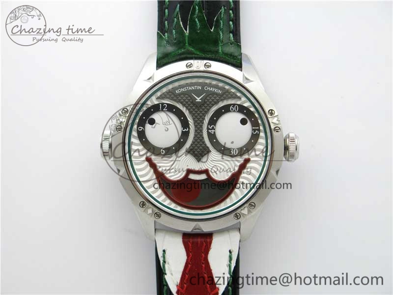 Konstantin Chaykin Joker SS TWF Best Edition Joker Dial Green Inner Bezel on Leather Strap NH35A V3