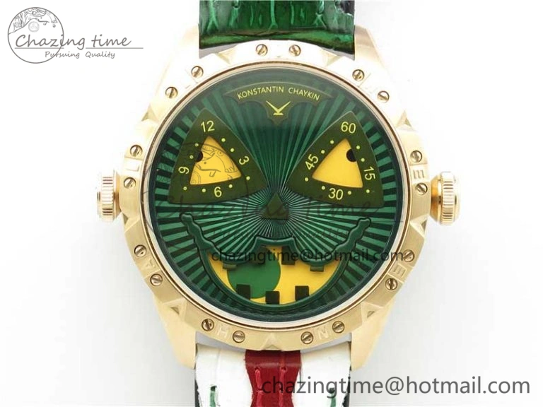 Konstantin Chaykin Joker SS TWF Best Edition Joker Dial Green Inner Bezel on Leather Strap NH35A V3