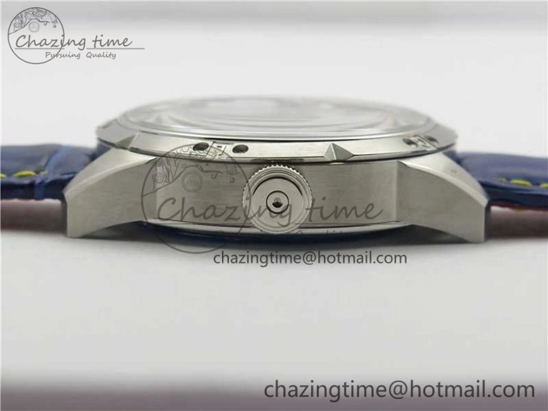 Konstantin Chaykin Joker SS TWF Best Edition White Dial Yellow Inner Bezel on Blue Leather Strap NH35A