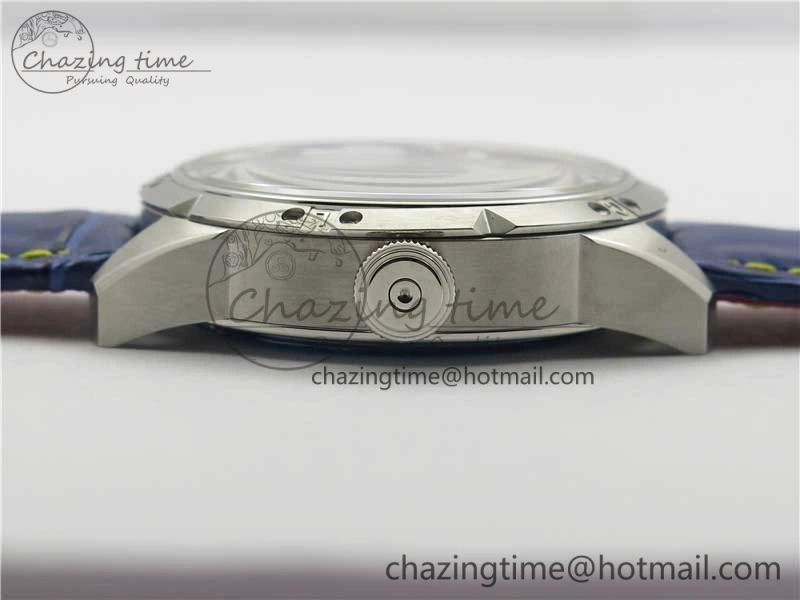 Konstantin Chaykin Joker SS TWF Best Edition White Dial Yellow Inner Bezel on Blue Leather Strap NH35A