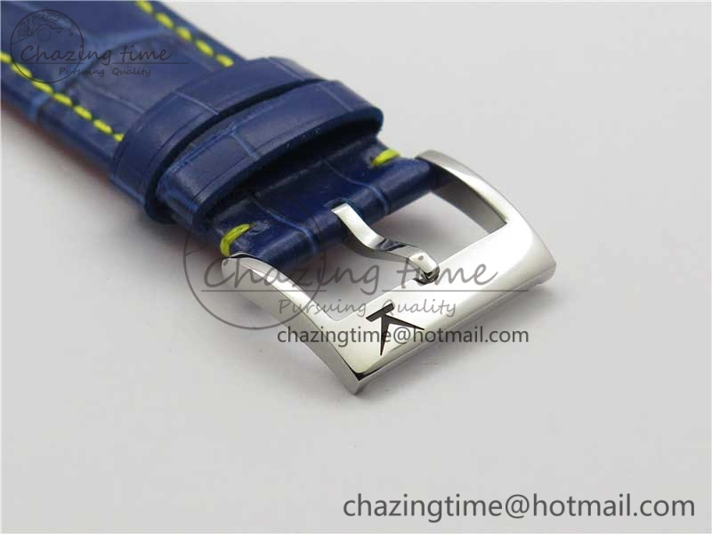 Konstantin Chaykin Joker SS TWF Best Edition White Dial Yellow Inner Bezel on Blue Leather Strap NH35A