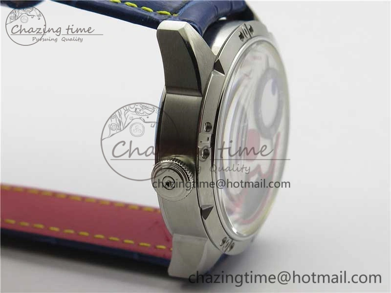 Konstantin Chaykin Joker SS TWF Best Edition White Dial Yellow Inner Bezel on Blue Leather Strap NH35A