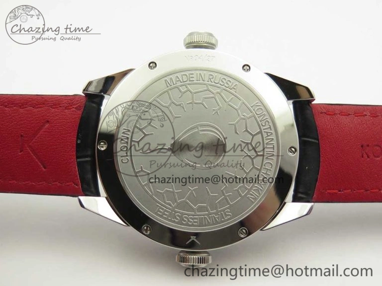Konstantin Chaykin Joker SS White Joker Dial on Black Leather Strap NH35A