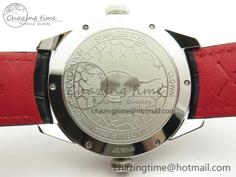 Konstantin Chaykin Joker SS White Joker Dial on Black Leather Strap NH35A