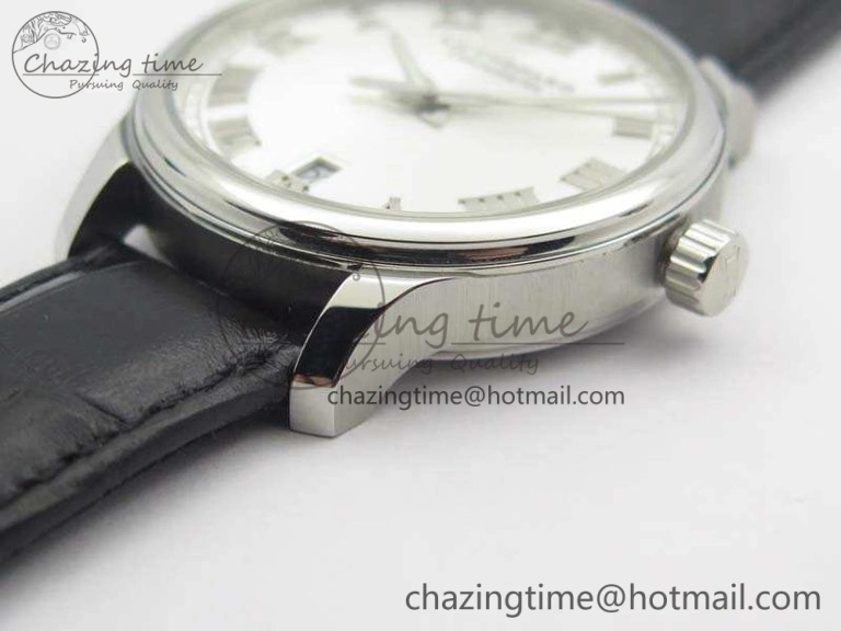 L.U.C 168544-3002 SS FKF 1:1 Best Edition Silver Dial On Black Leather Strap L.U.C 1.010.