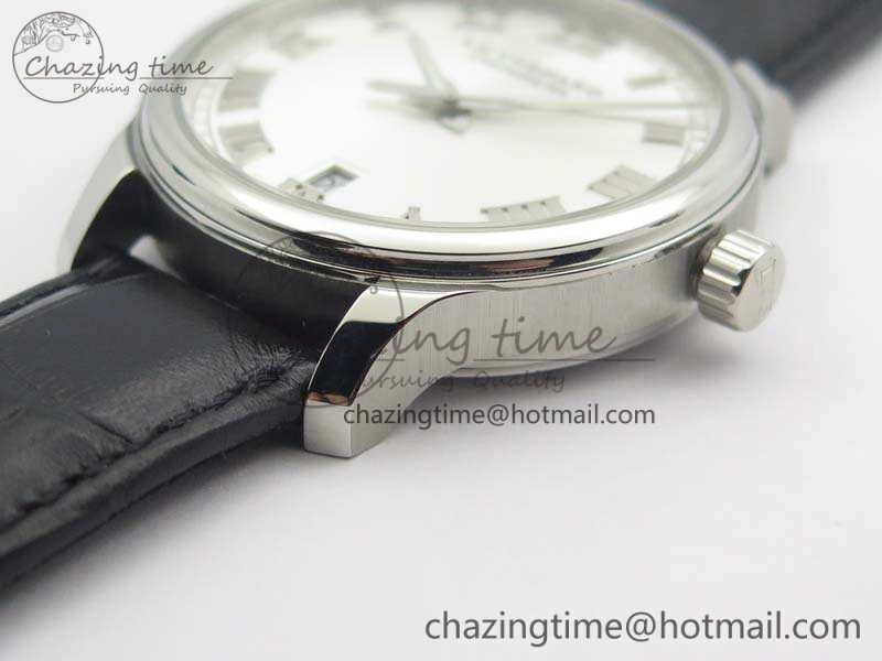 L.U.C 168544-3002 SS FKF 1:1 Best Edition Silver Dial On Black Leather Strap L.U.C 1.010.