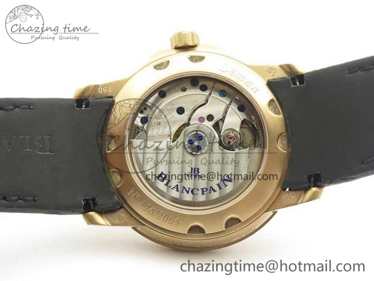 LEMAN 2850B RG 1:1 Best Edition Black Dial On Black Rubber Strap Cal.6950