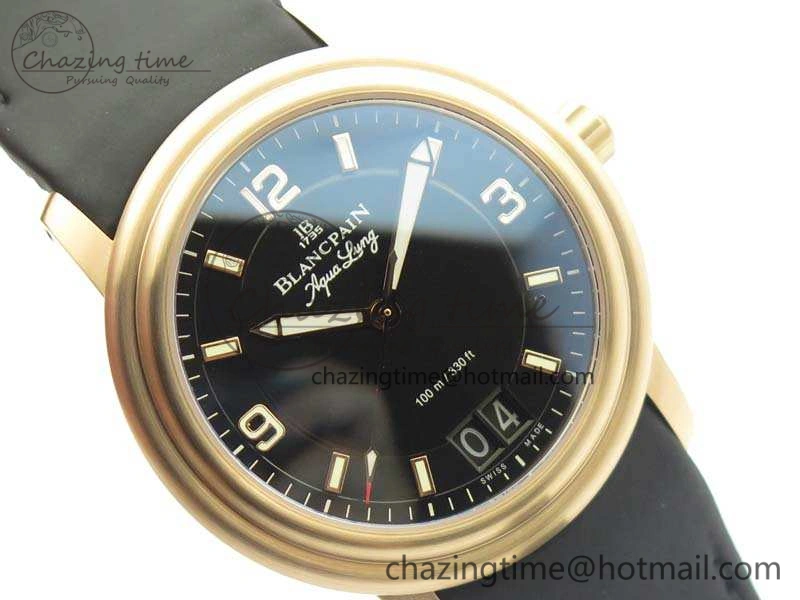 LEMAN 2850B RG 1:1 Best Edition Black Dial On Black Rubber Strap Cal.6950