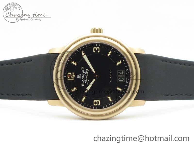 LEMAN 2850B RG 1:1 Best Edition Black Dial On Black Rubber Strap Cal.6950