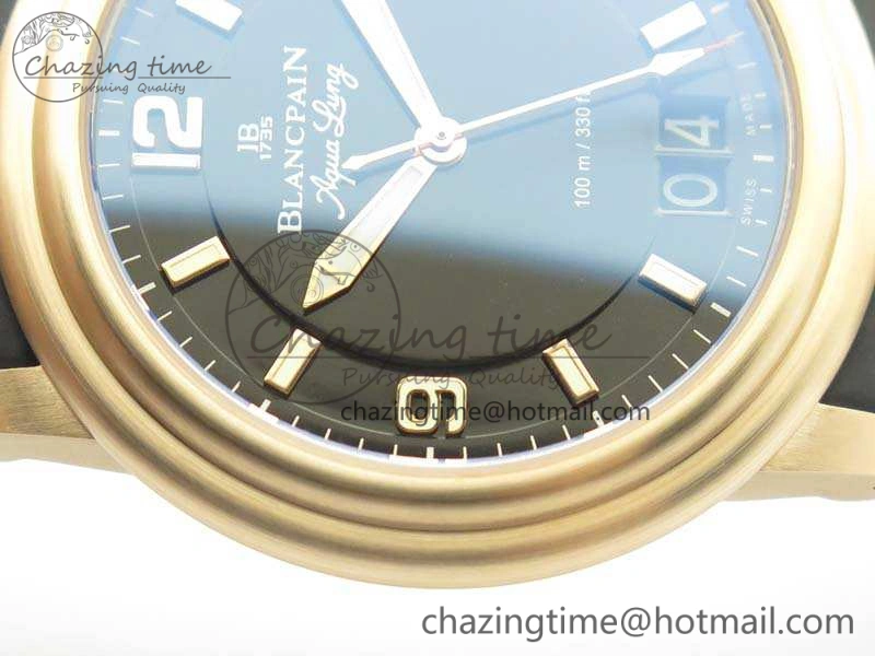 LEMAN 2850B RG 1:1 Best Edition Black Dial On Black Rubber Strap Cal.6950