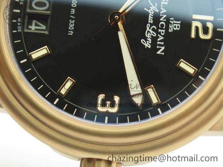 LEMAN 2850B RG 1:1 Best Edition Black Dial On Black Rubber Strap Cal.6950