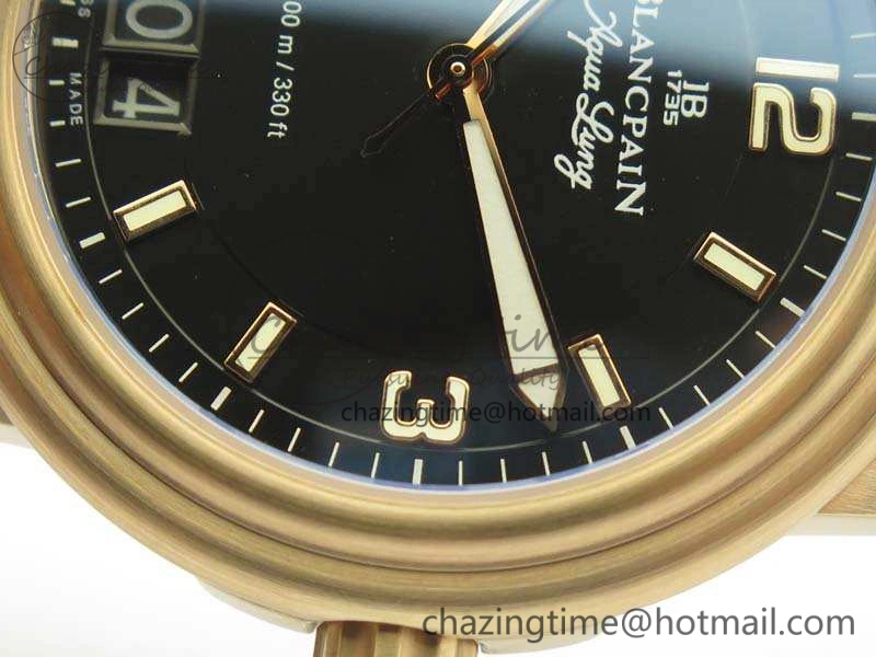 LEMAN 2850B RG 1:1 Best Edition Black Dial On Black Rubber Strap Cal.6950