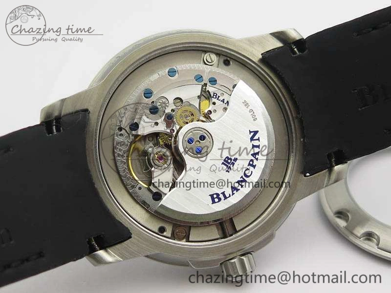 LEMAN 2850B SS 1:1 Best Edition Black Dial Numeral Markers On Black Rubber Strap Cal.6950
