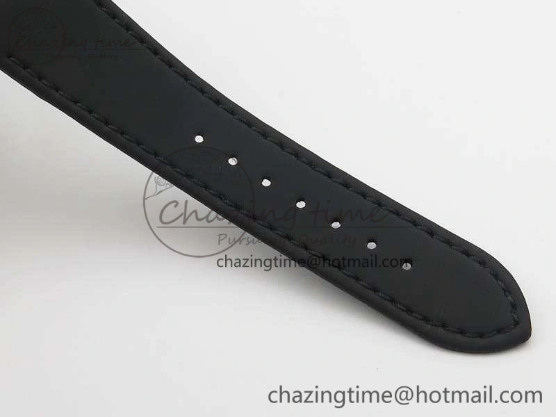 LEMAN 2850B SS 1:1 Best Edition Black Dial Numeral Markers On Black Rubber Strap Cal.6950