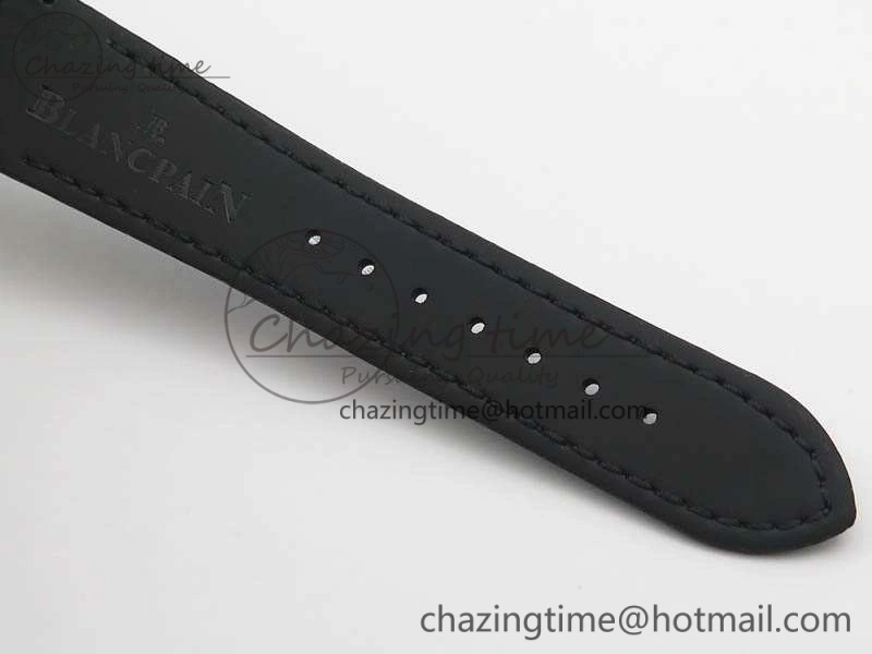 LEMAN 2850B SS 1:1 Best Edition Black Dial Numeral Markers On Black Rubber Strap Cal.6950