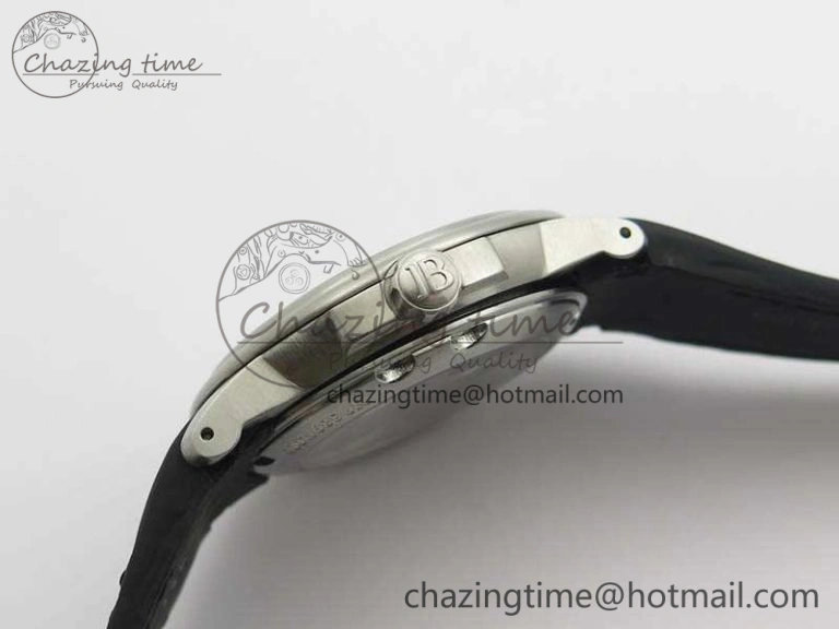 LEMAN 2850B SS 1:1 Best Edition Black Dial Numeral Markers On Black Rubber Strap Cal.6950
