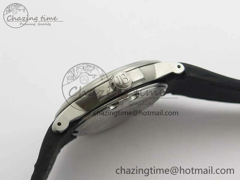 LEMAN 2850B SS 1:1 Best Edition Black Dial Numeral Markers On Black Rubber Strap Cal.6950