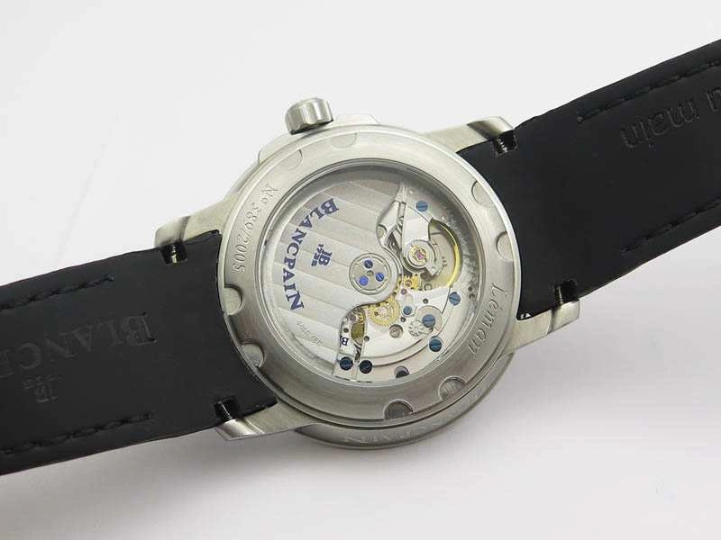 LEMAN 2850B SS 1:1 Best Edition Black Dial On Black Rubber Strap Cal.6950