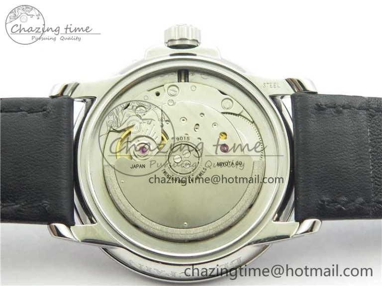 LEMAN Automatic SS 3AF Best Edition Black Dial on Black Leather Strap MIYOTA 9015