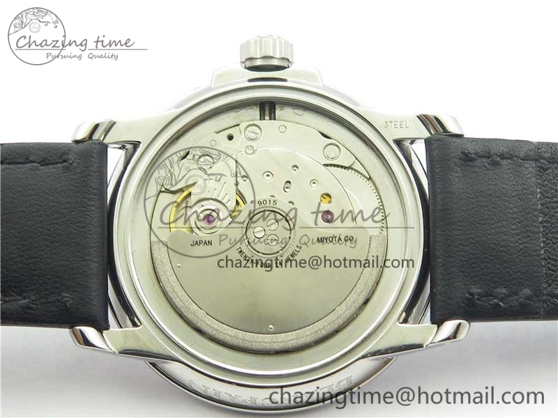 LEMAN Automatic SS 3AF Best Edition Black Dial on Black Leather Strap MIYOTA 9015