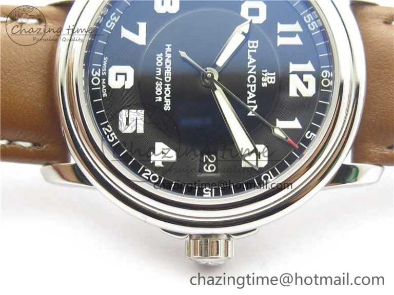 LEMAN Automatic SS 3AF Best Edition Black Dial on Brown Leather Strap MIYOTA 9015