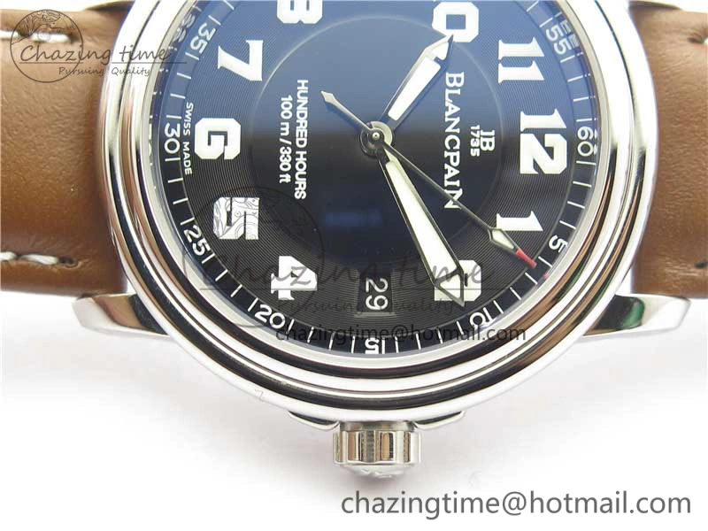 LEMAN Automatic SS 3AF Best Edition Black Dial on Brown Leather Strap MIYOTA 9015