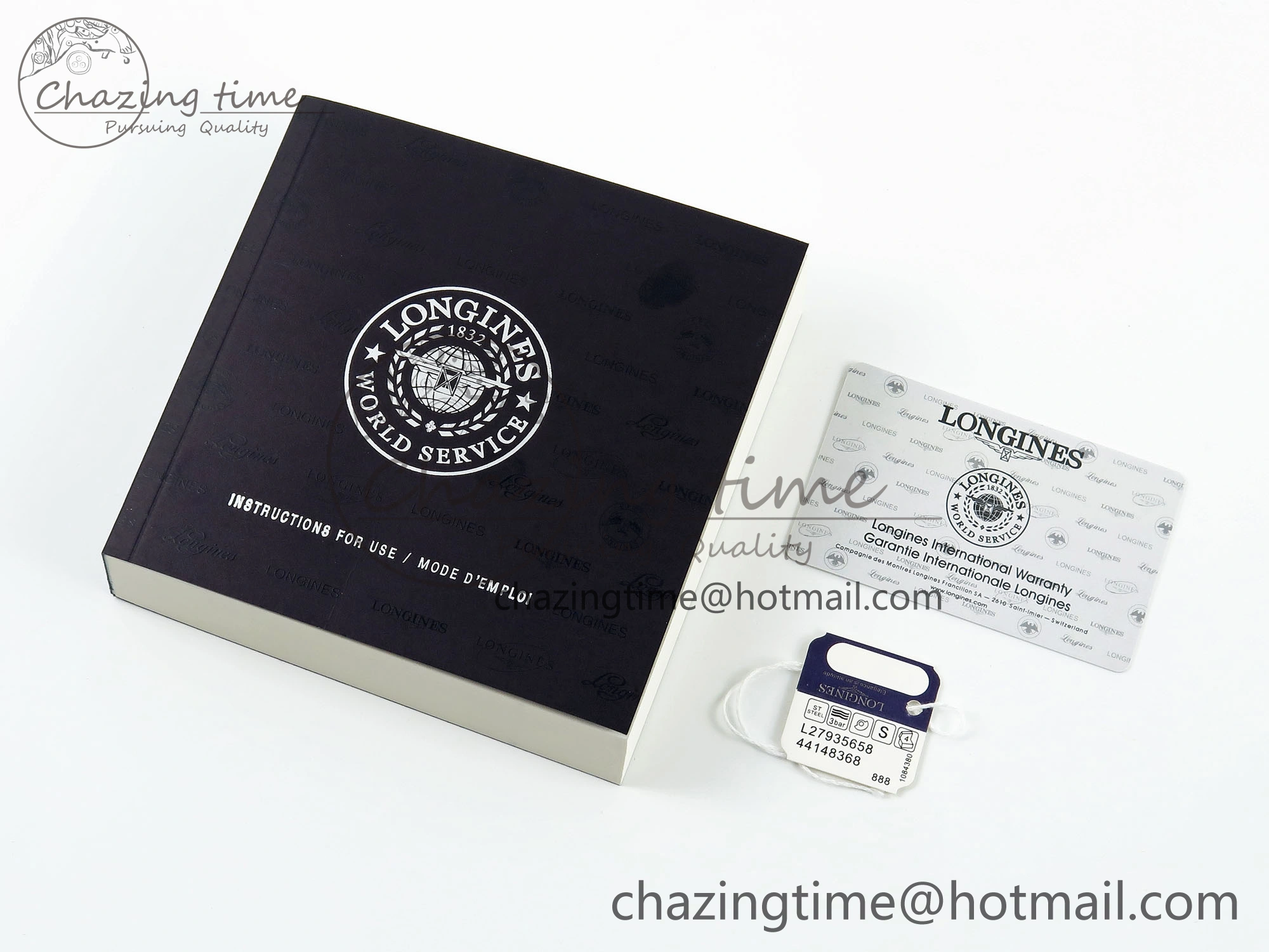 LONGINES BOXSET WITH CARD & PAPERS