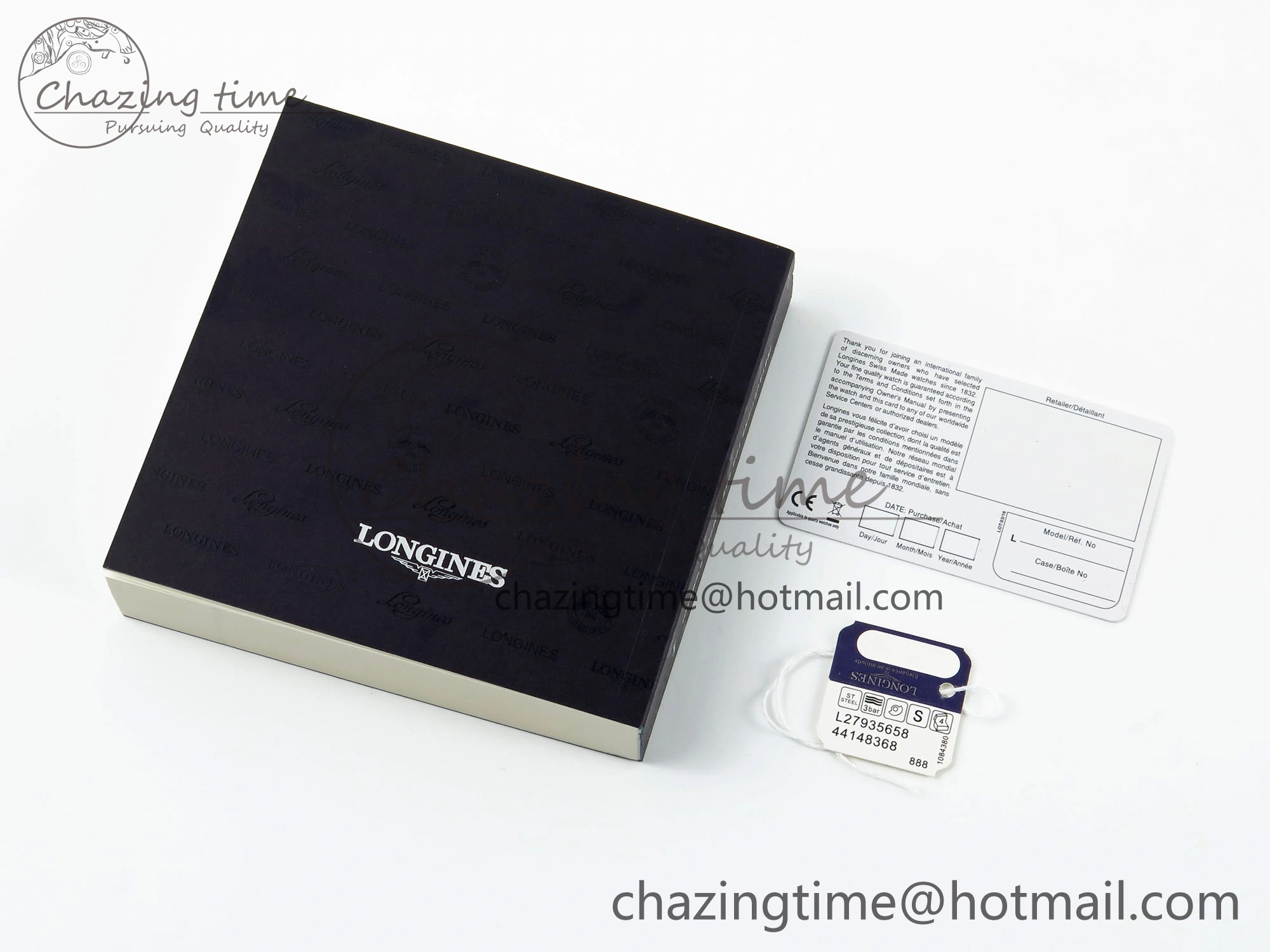LONGINES BOXSET WITH CARD & PAPERS