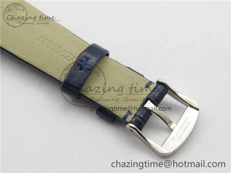 Ladies’ De Ville Trésor Diamond Blue Dial Blue Fabric Watch OXF 1:1 Best Edition Swiss Quartz