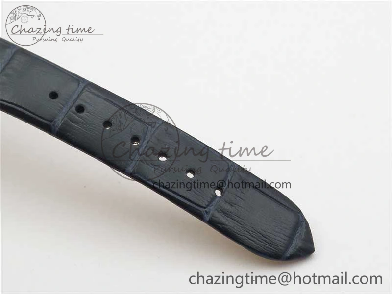 Ladies’ De Ville Trésor Diamond SS 3AF 1:1 Best Edition Black Dial On Black Leather Strap Swiss Quartz