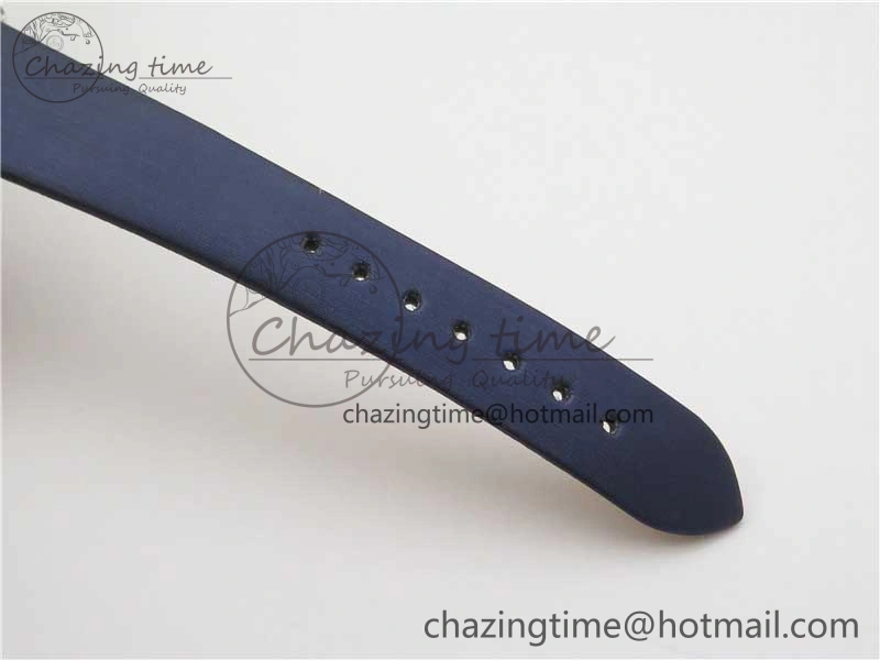 Ladies’ De Ville Trésor Diamond SS 3AF 1:1 Best Edition White Dial On Blue Fabric Strap Swiss Quartz