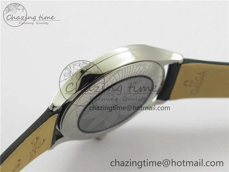 Ladies’ De Ville Trésor Diamond SS 3AF 1:1 Best Edition White MOP Dial RG Markers On Black Fabric strap Swiss Quartz