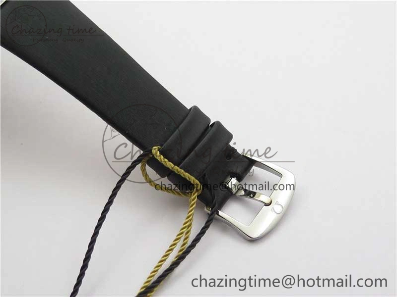 Ladies’ De Ville Trésor Diamond SS 3AF 1:1 Best Edition White MOP Dial RG Markers On Black Fabric strap Swiss Quartz