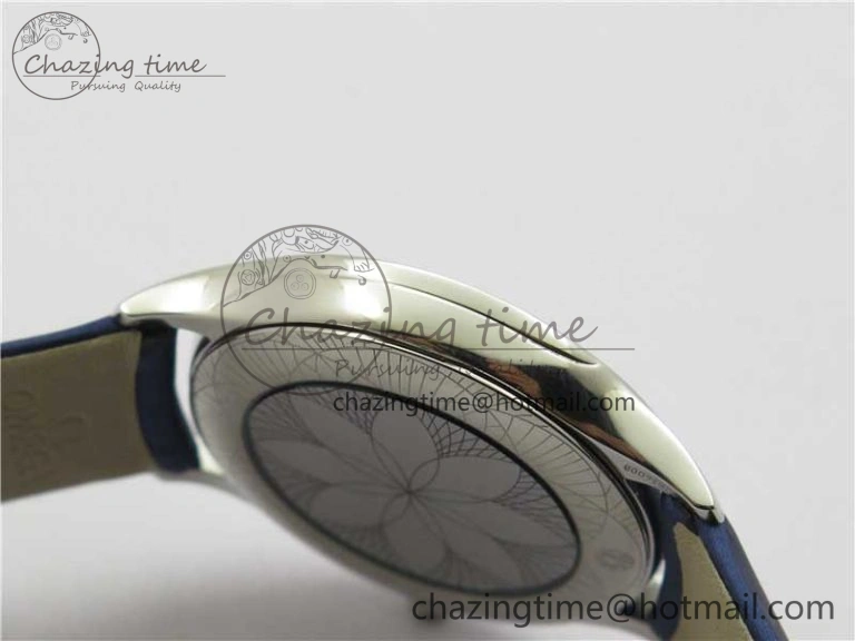 Ladies’ De Ville Trésor Diamond White Dial Blue Fabric Watch OXF 1:1 Best Edition Swiss Quartz