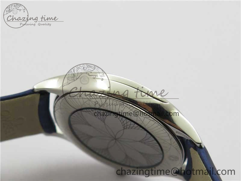 Ladies’ De Ville Trésor Diamond White Dial Blue Fabric Watch OXF 1:1 Best Edition Swiss Quartz