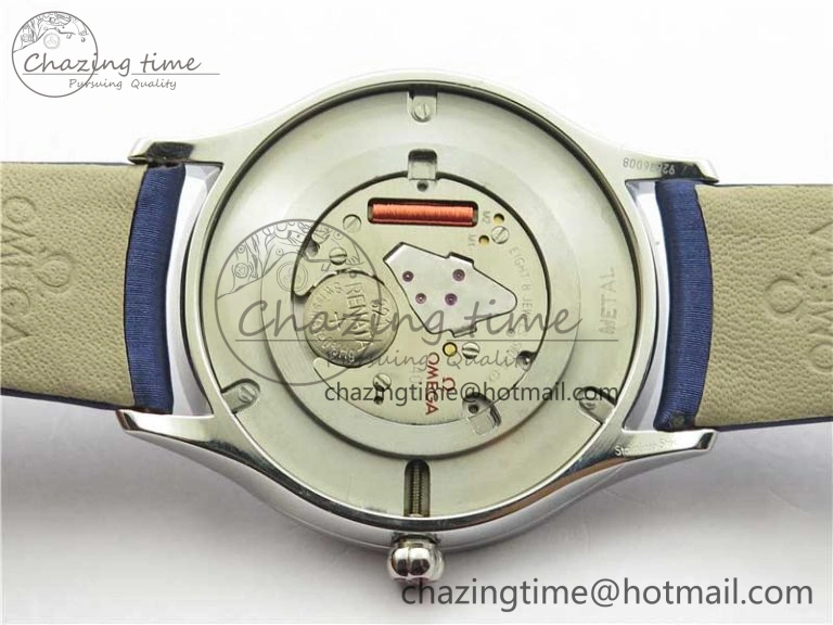 Ladies’ De Ville Trésor Diamond White Dial Blue Fabric Watch OXF 1:1 Best Edition Swiss Quartz